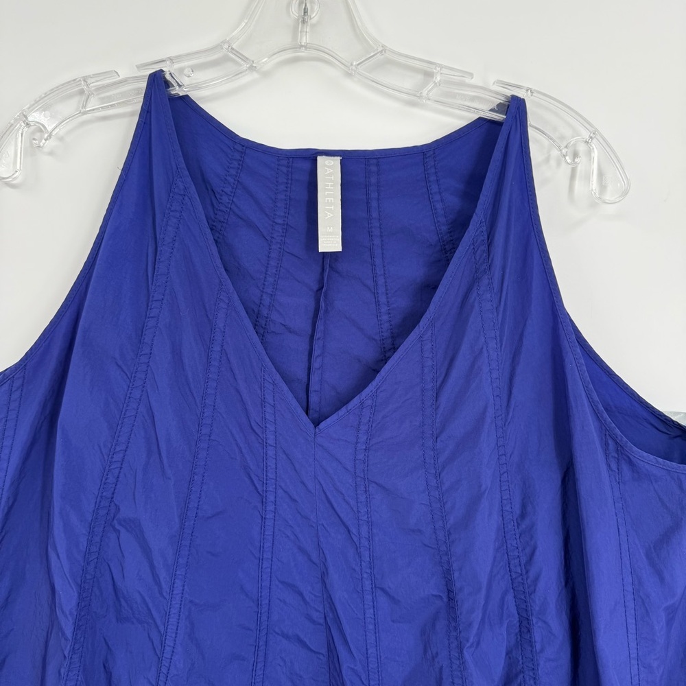 Athleta Canopy Parachute Nylon Maxi Swing Dress Purple Lightweight size Medium - Picture 7 of 10